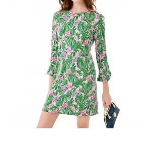 NEW LILLY PULITZER nichole dress in conch shell pink roaring with joy
